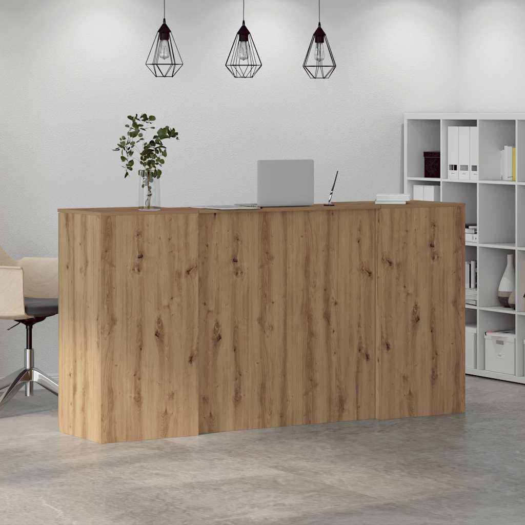Reception Desk Artisan Oak Engineered Wood Large Reception Desk