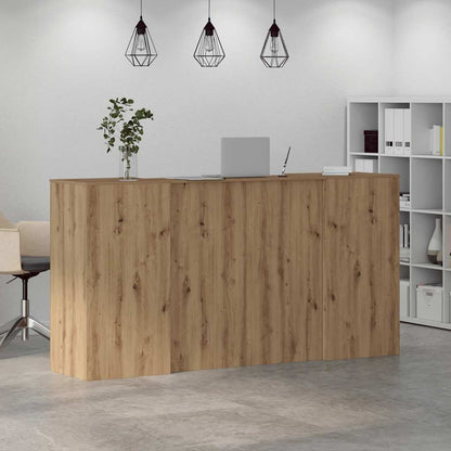 Reception Desk Artisan Oak Engineered Wood Large Reception Desk