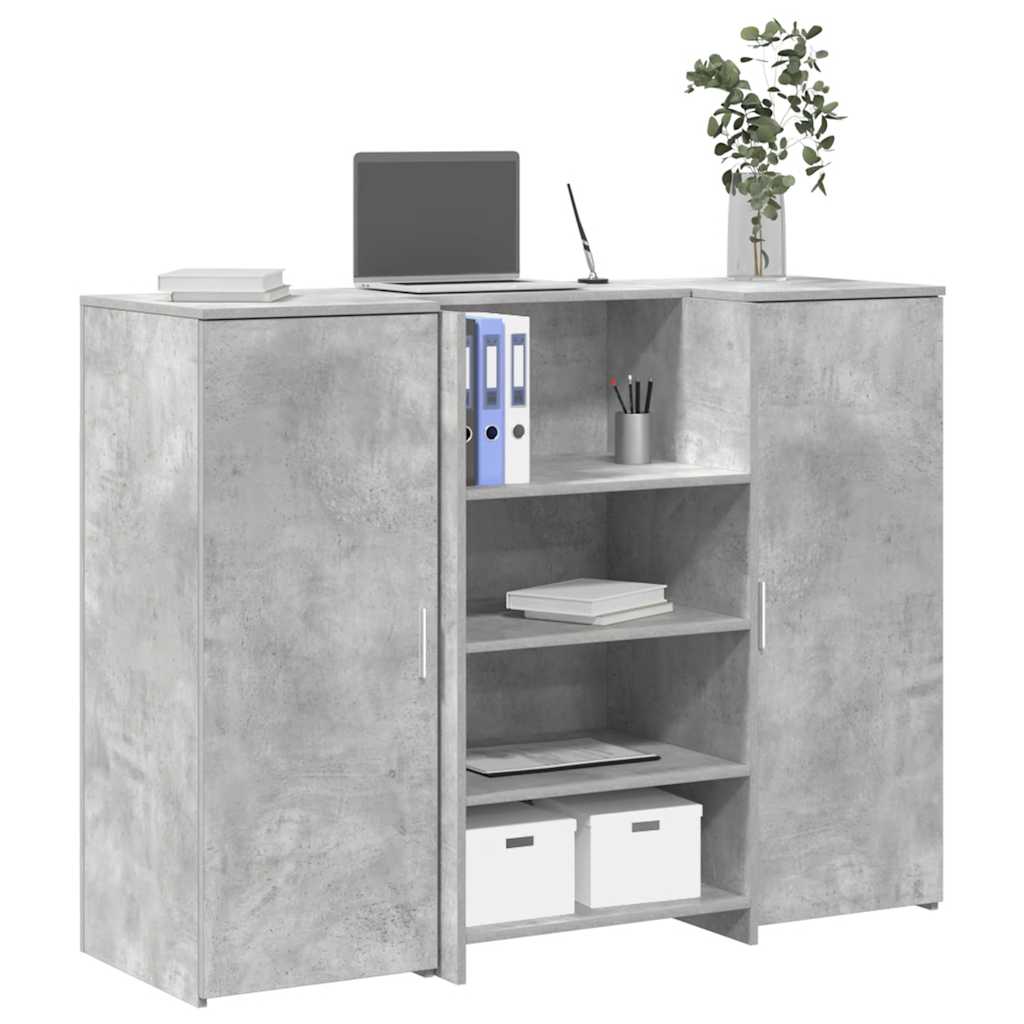 Reception Desk Concrete grey Engineered wood Medium