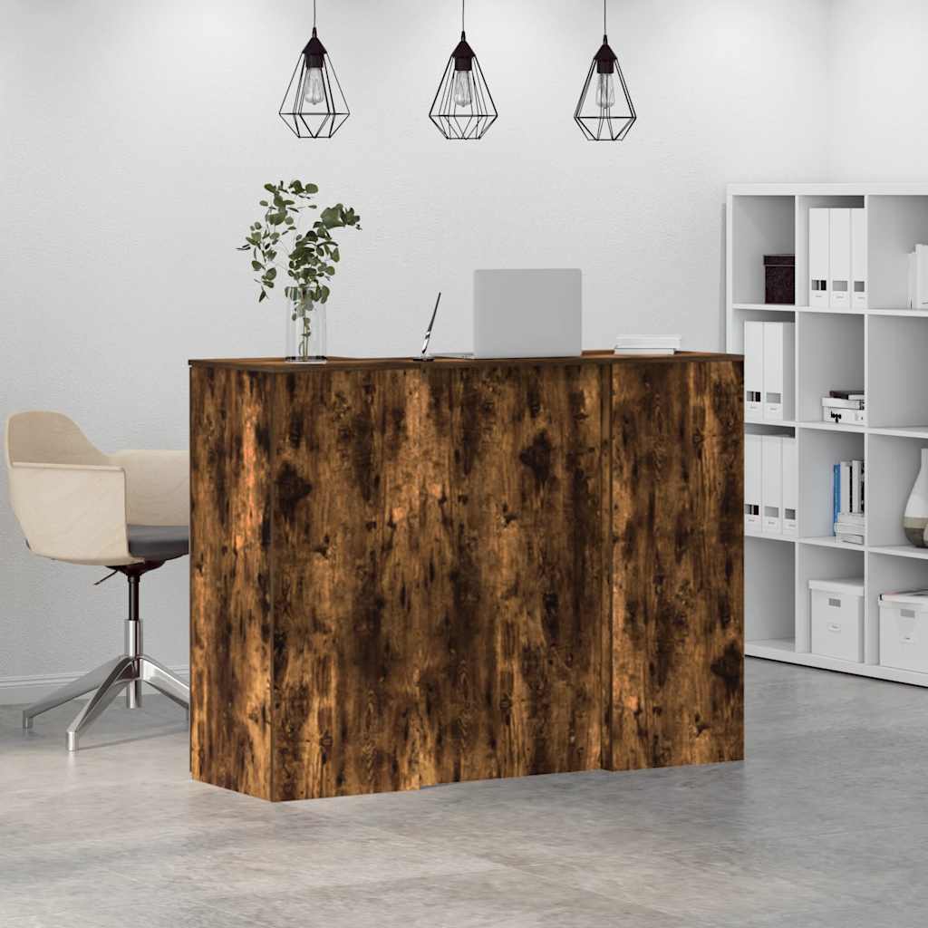 Reception Desk Smoked Oak Engineered wood Medium Reception Desk