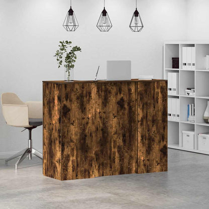 Reception Desk Smoked Oak Engineered wood Medium Reception Desk