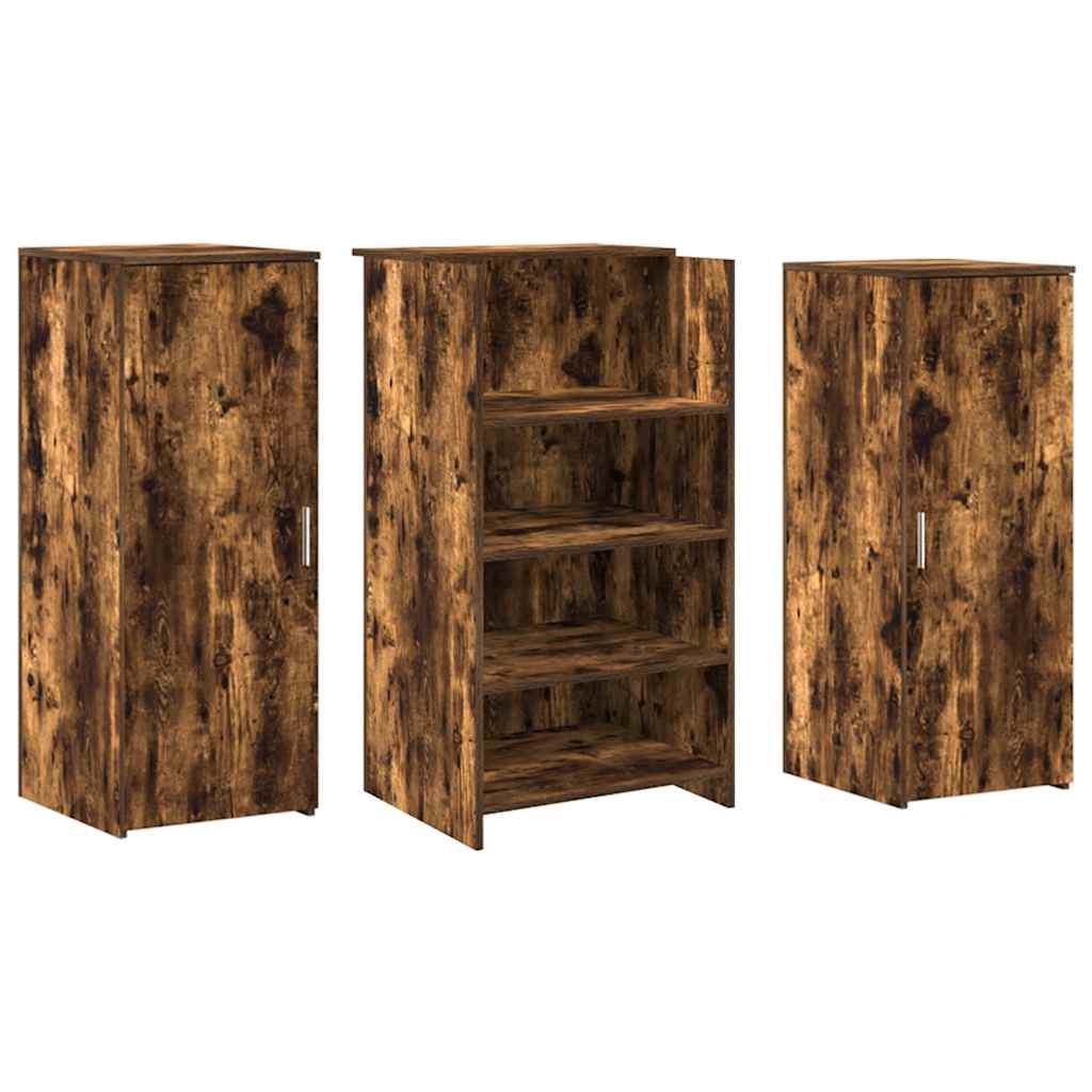 Reception Desk Smoked Oak Engineered wood Medium Reception Desk