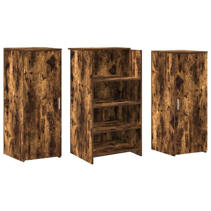 Reception Desk Smoked Oak Engineered wood Medium Reception Desk