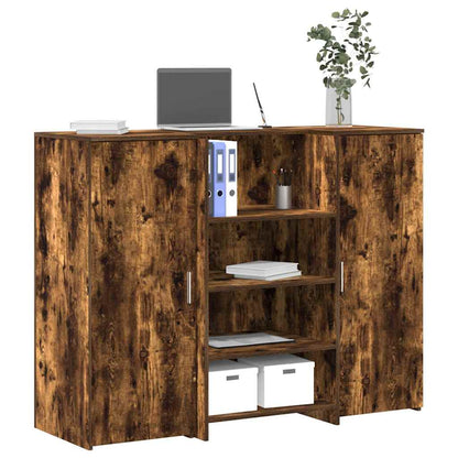 Reception Desk Smoked Oak Engineered wood Medium Reception Desk