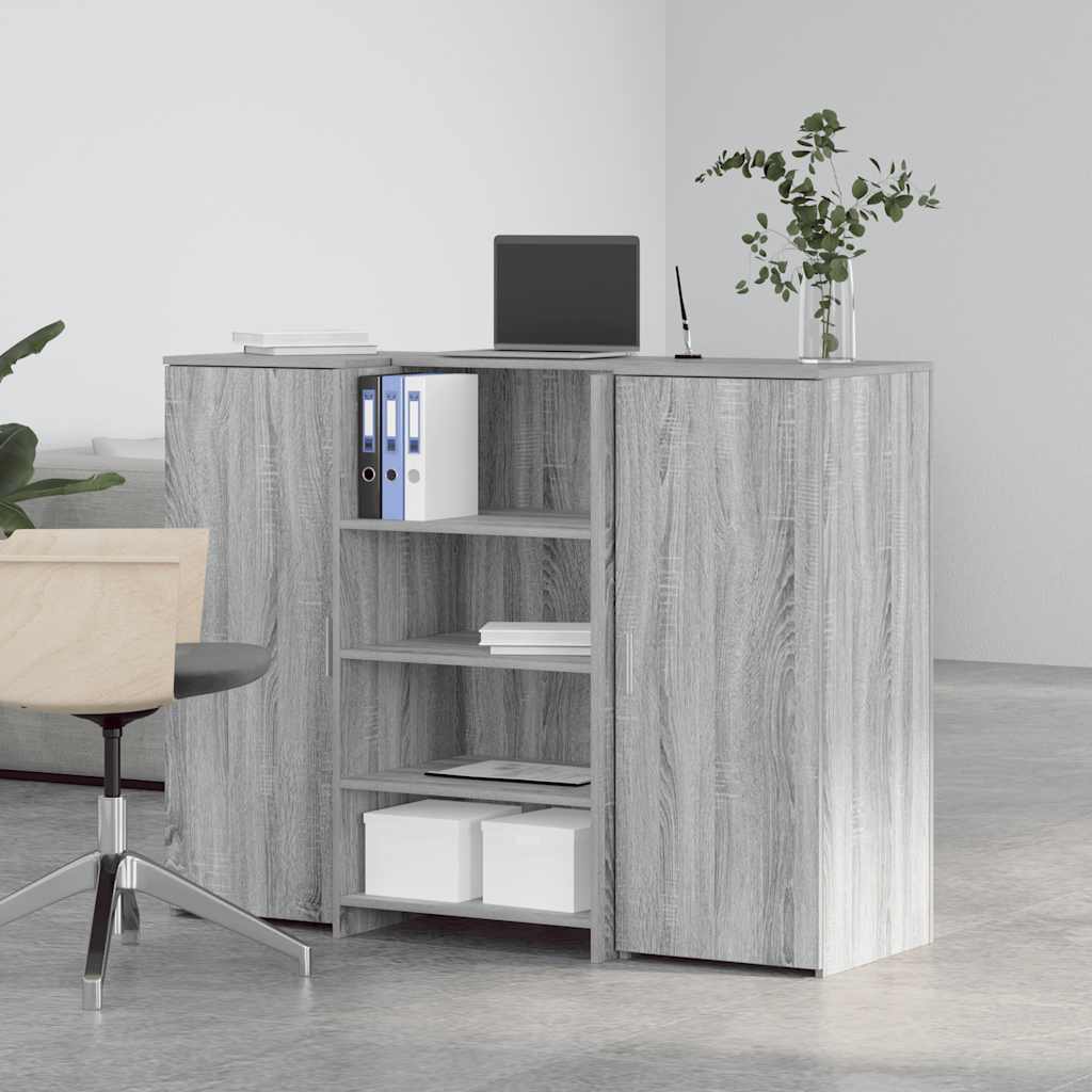 Reception Desk Grey sonoma Engineered wood 53.1 x 19.7 x 40.7 in