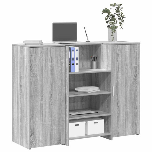 Reception Desk Grey sonoma Engineered wood 53.1 x 19.7 x 40.7 in