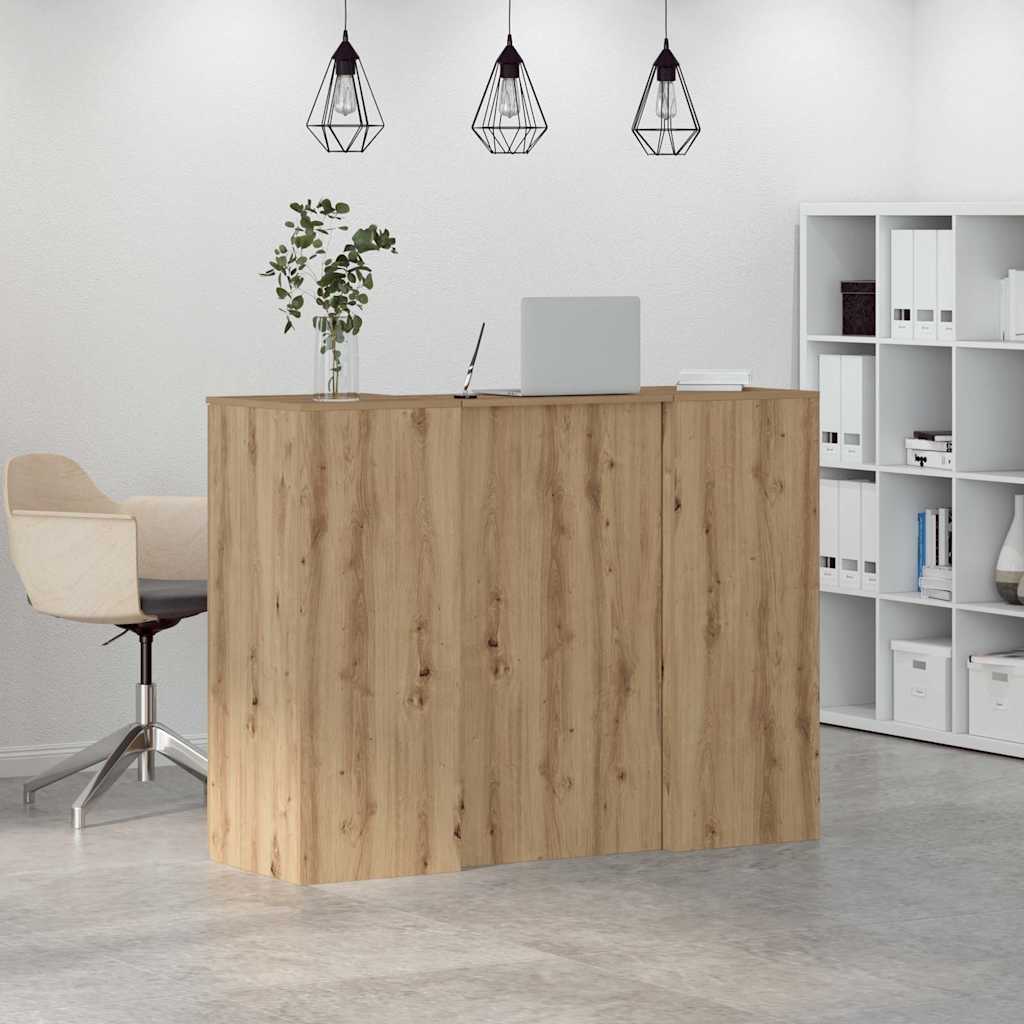 Reception Desk Artisan oak Engineered wood Medium Reception Desk