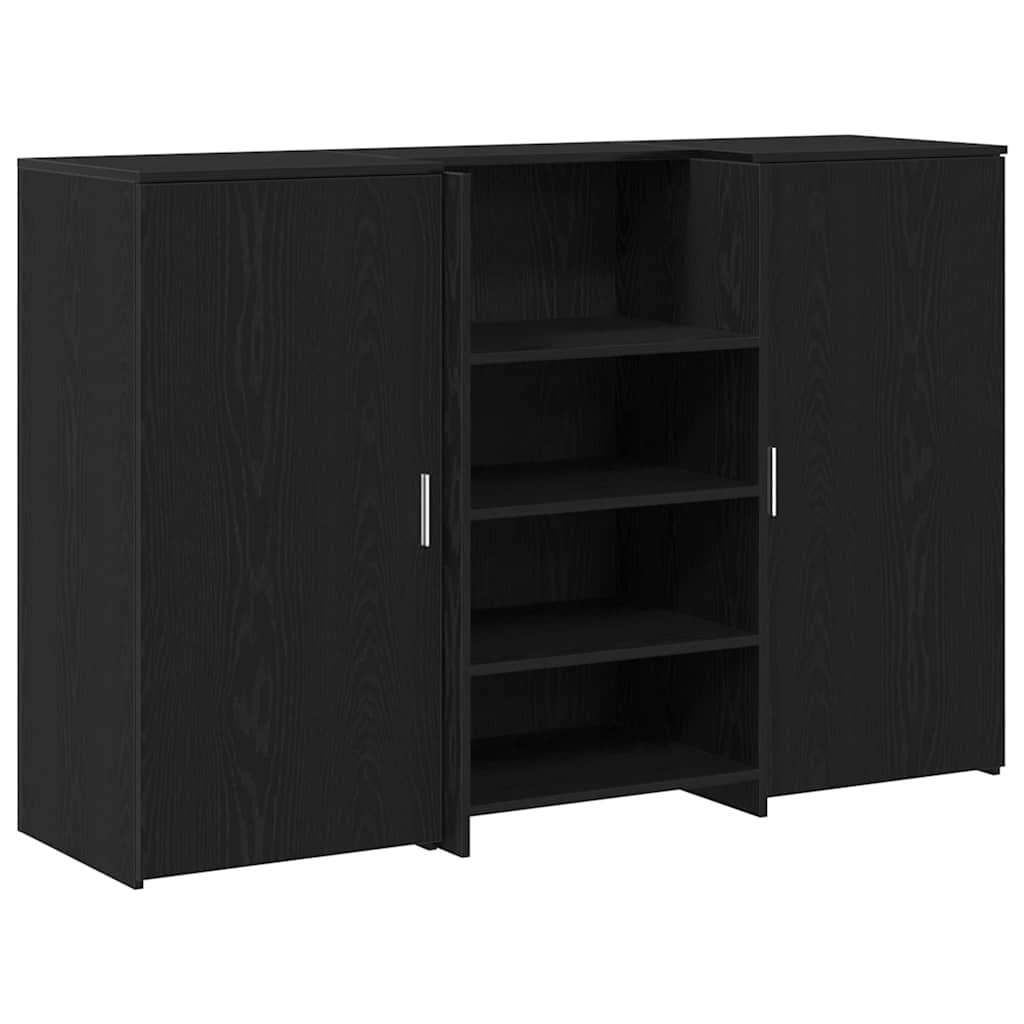 Reception Desk Black Oak 61.0x19.7x40.7" Engineered Wood