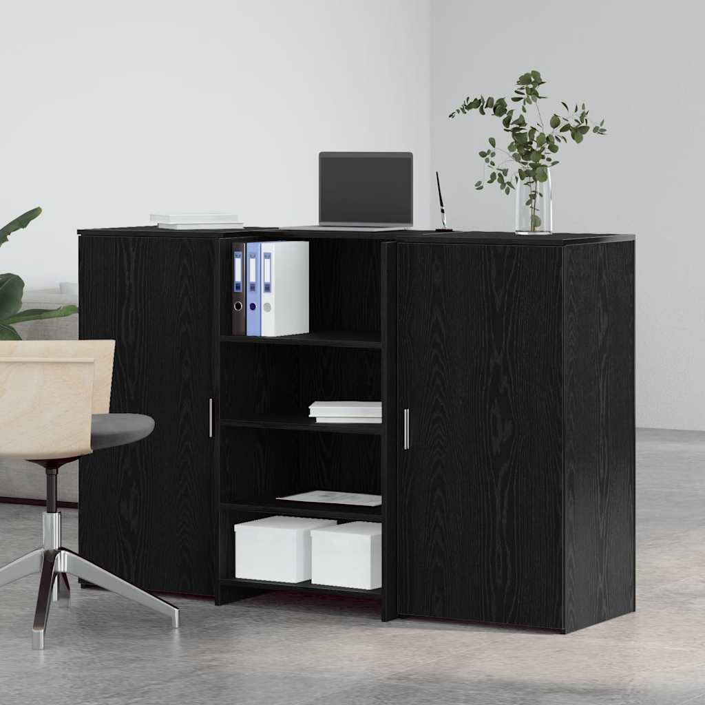 Reception Desk Black Oak 61.0x19.7x40.7" Engineered Wood