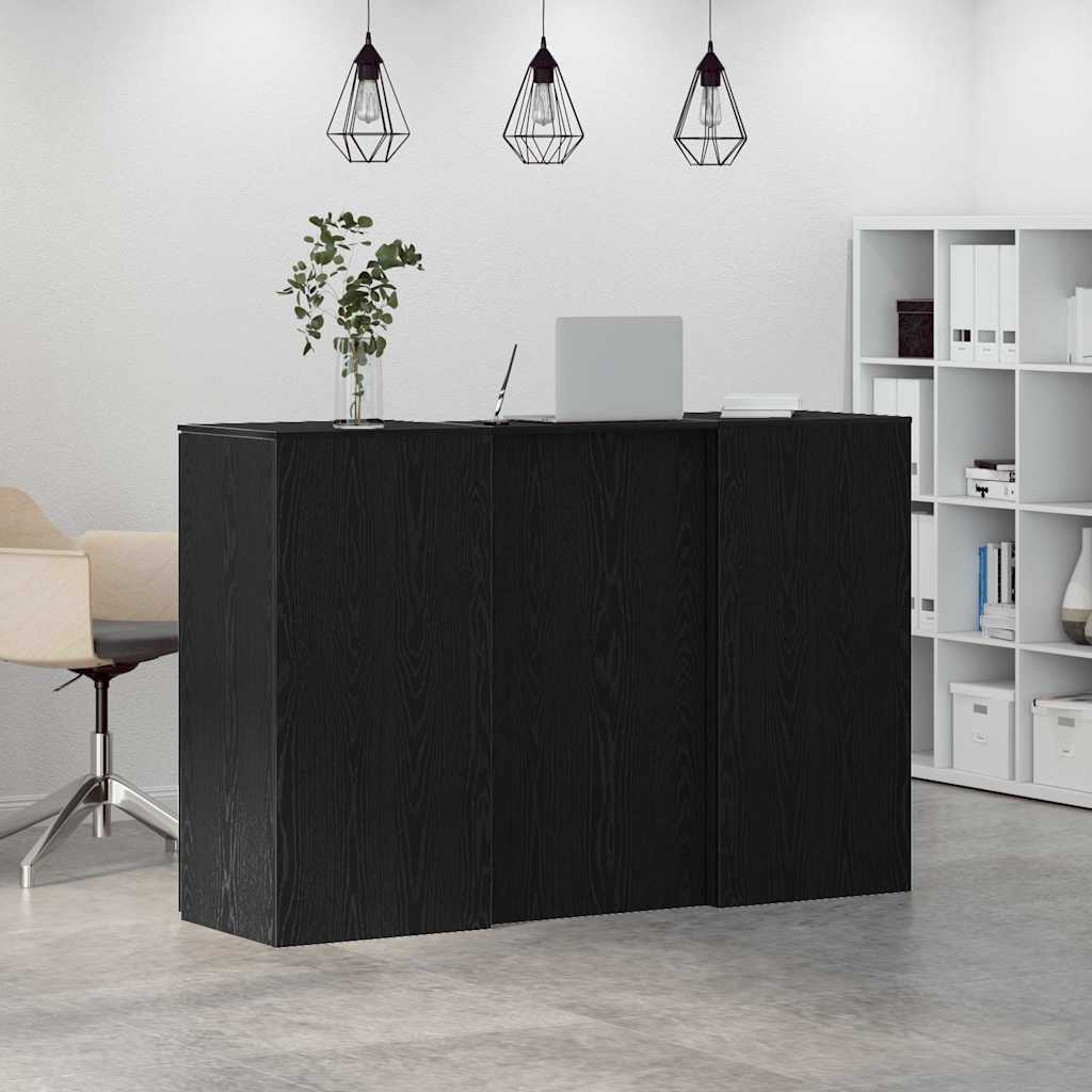 Reception Desk Black Oak 61.0x19.7x40.7" Engineered Wood