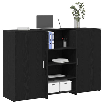 Reception Desk Black Oak 61.0x19.7x40.7" Engineered Wood