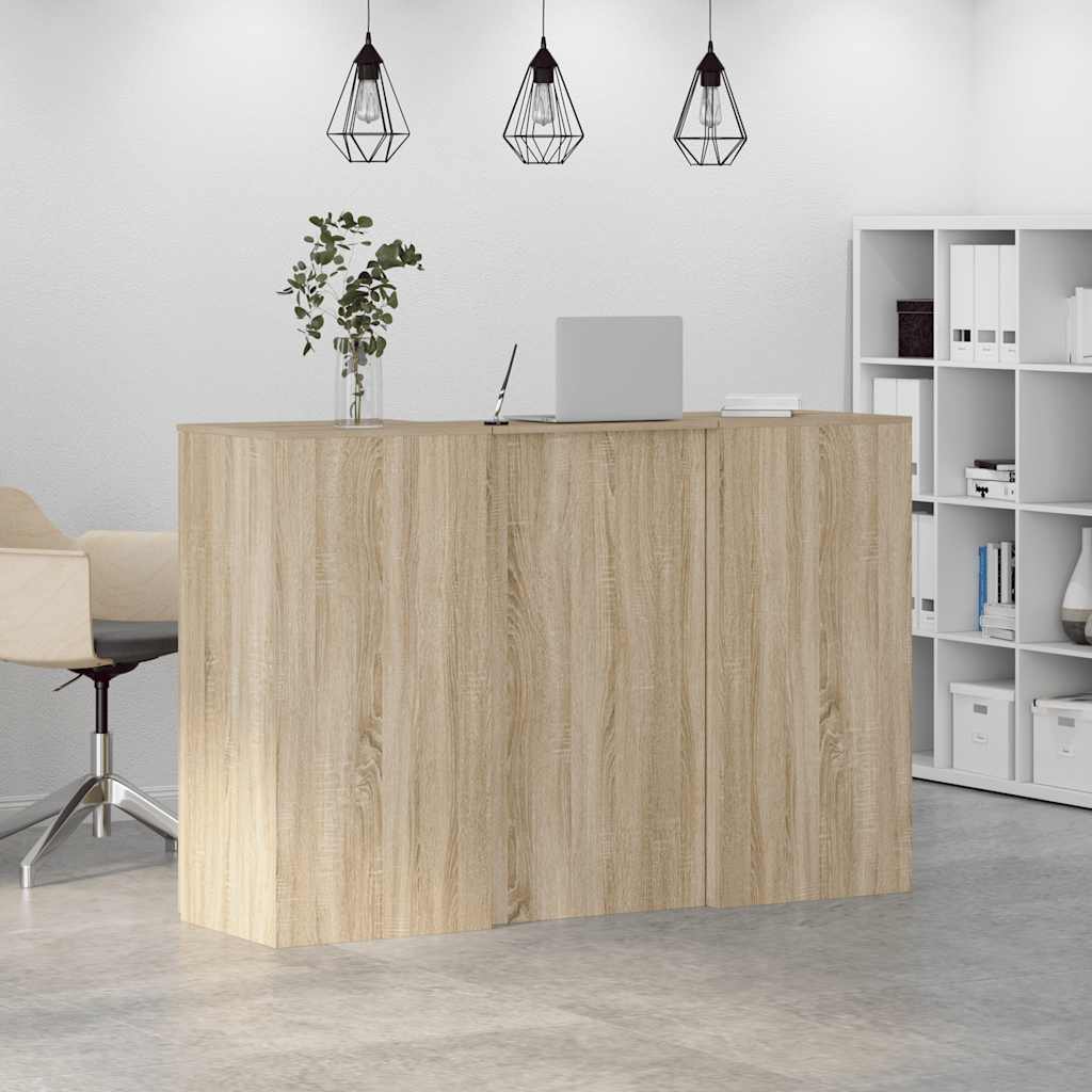 Reception Desk Sonoma Oak Engineered Wood Reception Desk