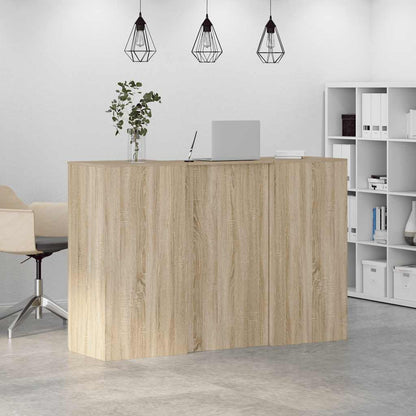 Reception Desk Sonoma Oak Engineered Wood Reception Desk
