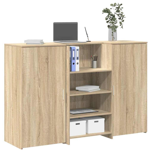 Reception Desk Sonoma Oak Engineered Wood Reception Desk