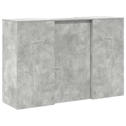 Reception Desk Concrete grey Engineered wood Large Reception Desk