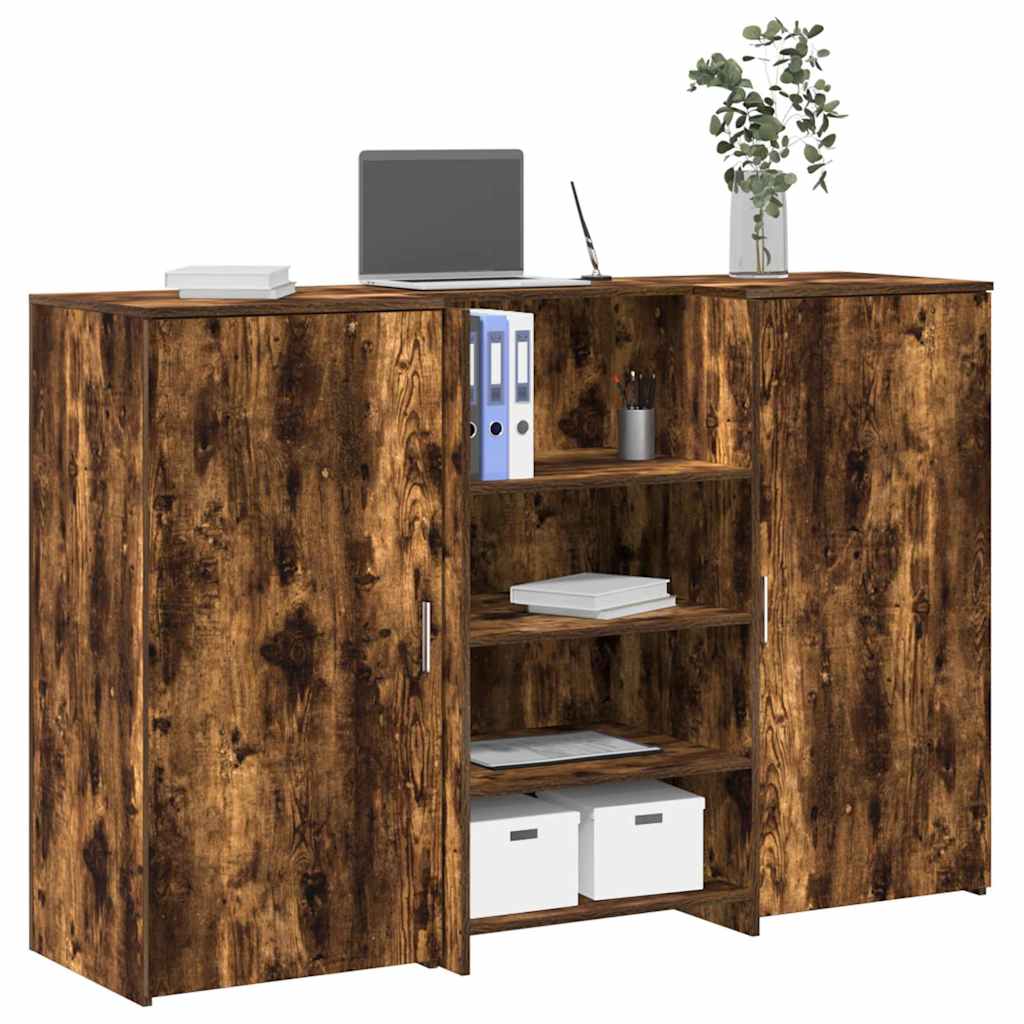 Reception Desk Smoked oak Engineered wood Standard Reception Desk