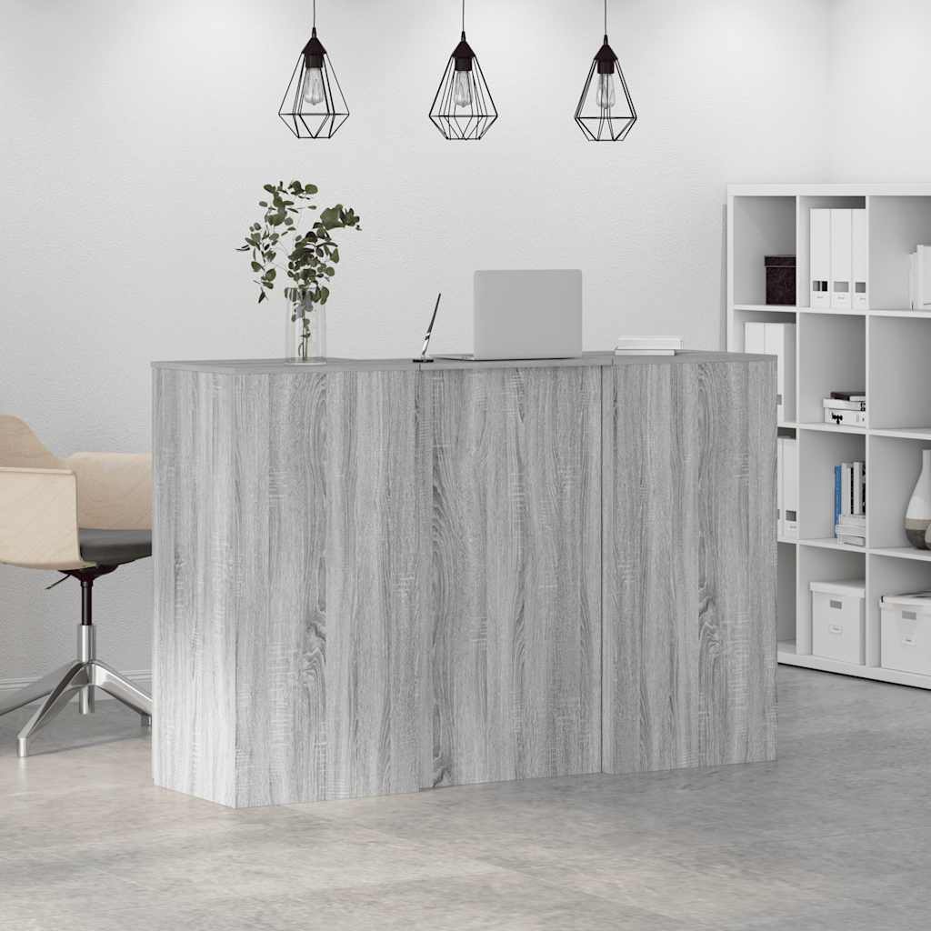 Reception Desk Grey sonoma Engineered wood