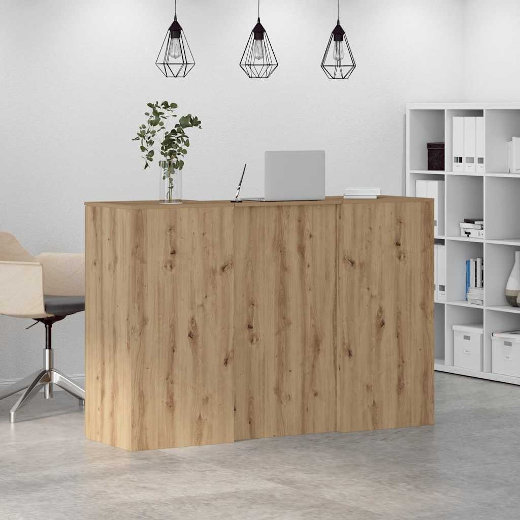 Reception Desk Artisan Oak Engineered Wood Large Reception Desk