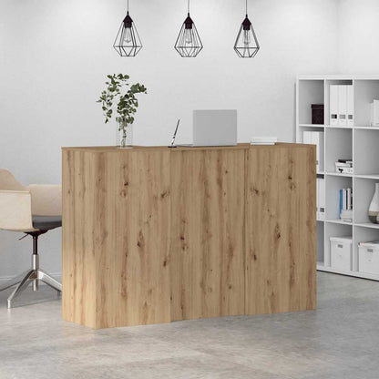Reception Desk Artisan Oak Engineered Wood Large Reception Desk