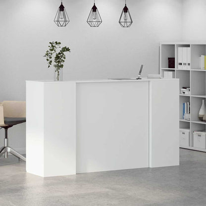Reception Desk White Engineered wood Large Reception Desk