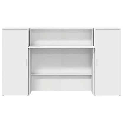 Reception Desk White Engineered wood Large Reception Desk