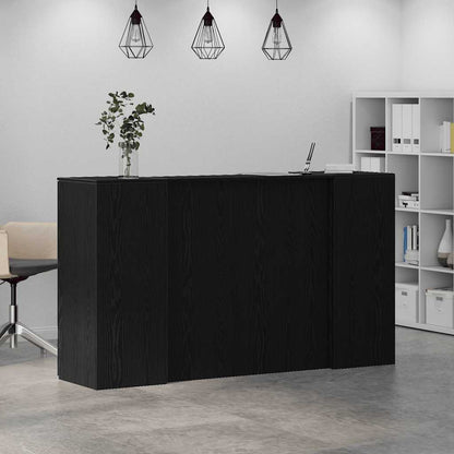 Reception Desk Black Oak 70.9x19.7x40.7" Engineered Wood