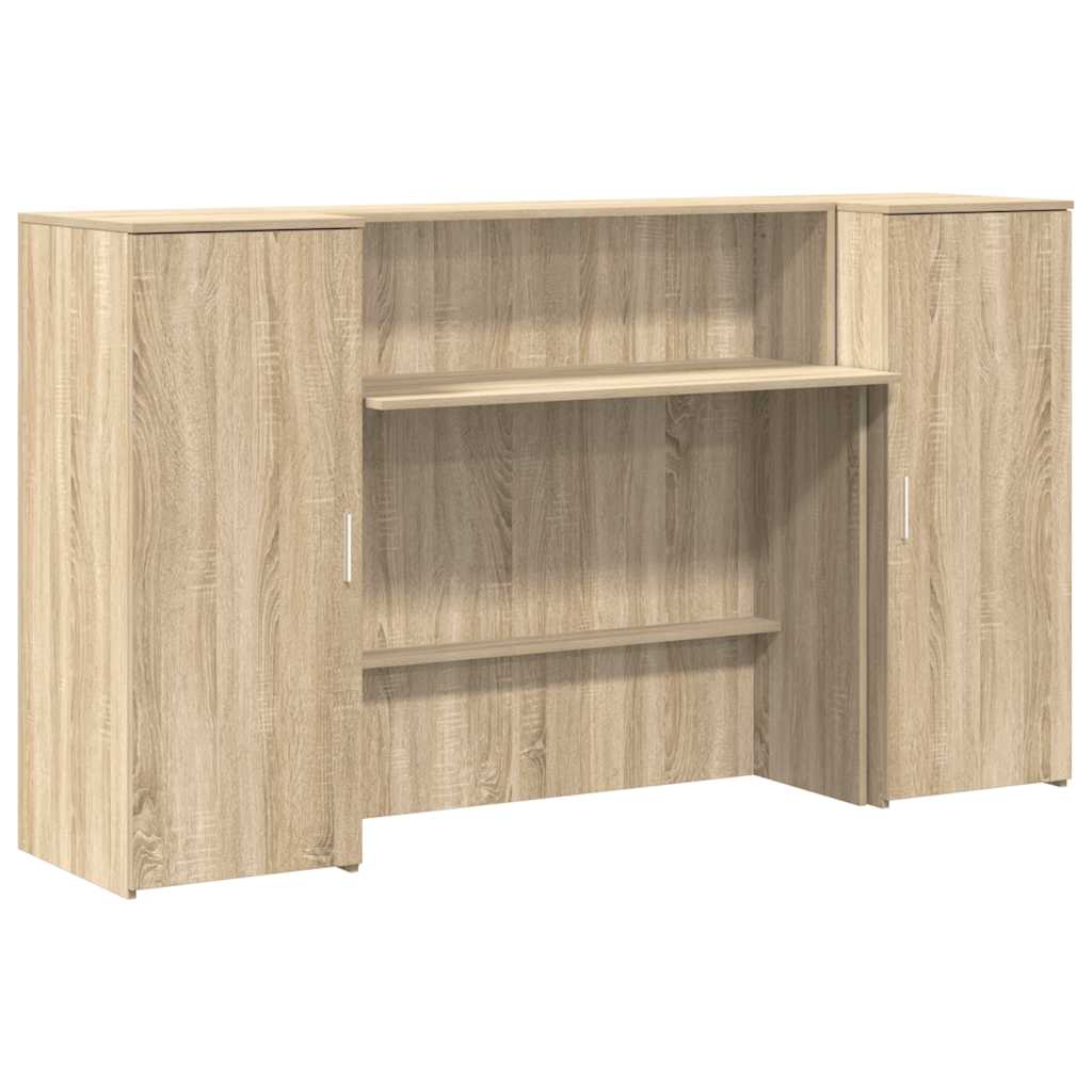 Reception Desk Sonoma Oak Engineered Wood Large Reception Desk