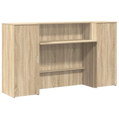 Reception Desk Sonoma Oak Engineered Wood Large Reception Desk