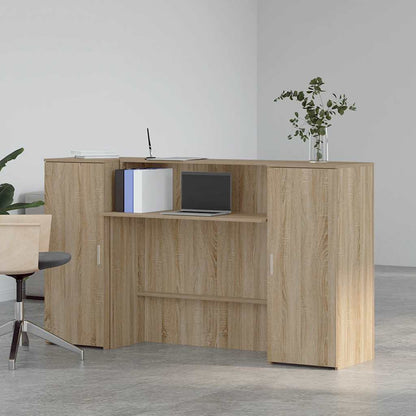 Reception Desk Sonoma Oak Engineered Wood Large Reception Desk