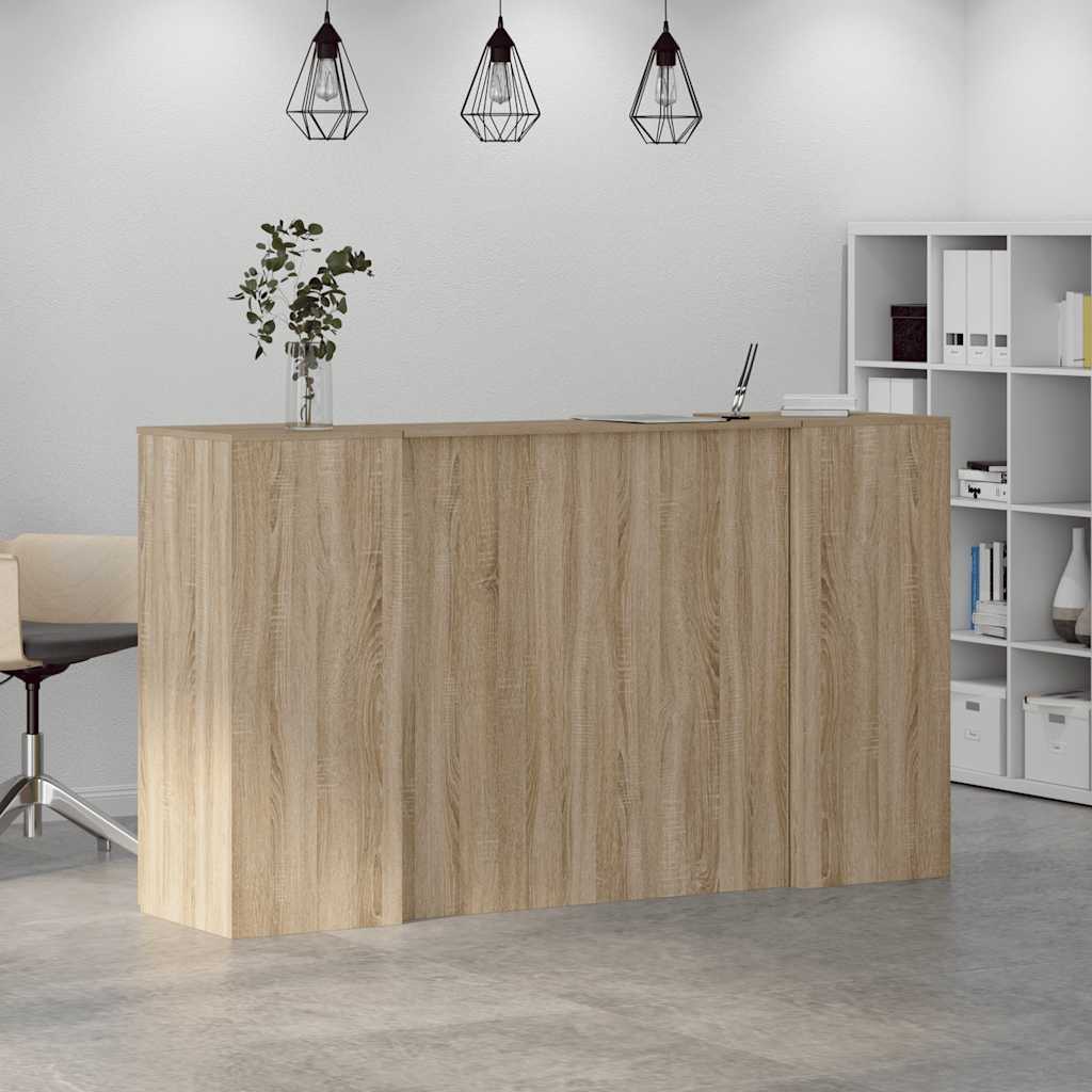 Reception Desk Sonoma Oak Engineered Wood Large Reception Desk