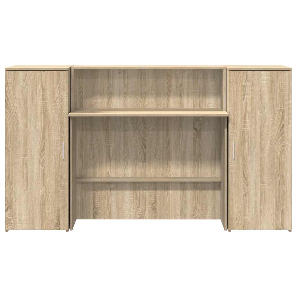 Reception Desk Sonoma Oak Engineered Wood Large Reception Desk