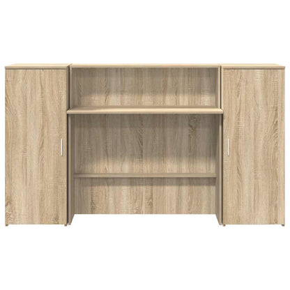 Reception Desk Sonoma Oak Engineered Wood Large Reception Desk
