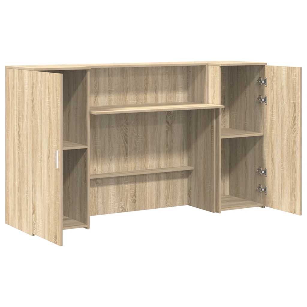Reception Desk Sonoma Oak Engineered Wood Large Reception Desk