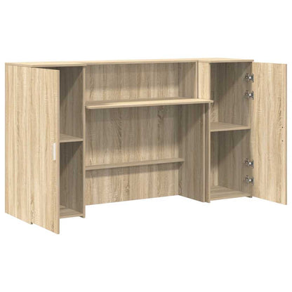 Reception Desk Sonoma Oak Engineered Wood Large Reception Desk