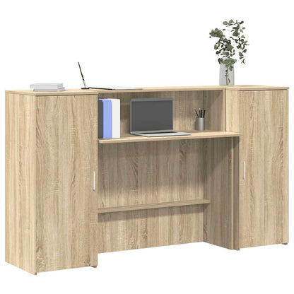 Reception Desk Sonoma Oak Engineered Wood Large Reception Desk