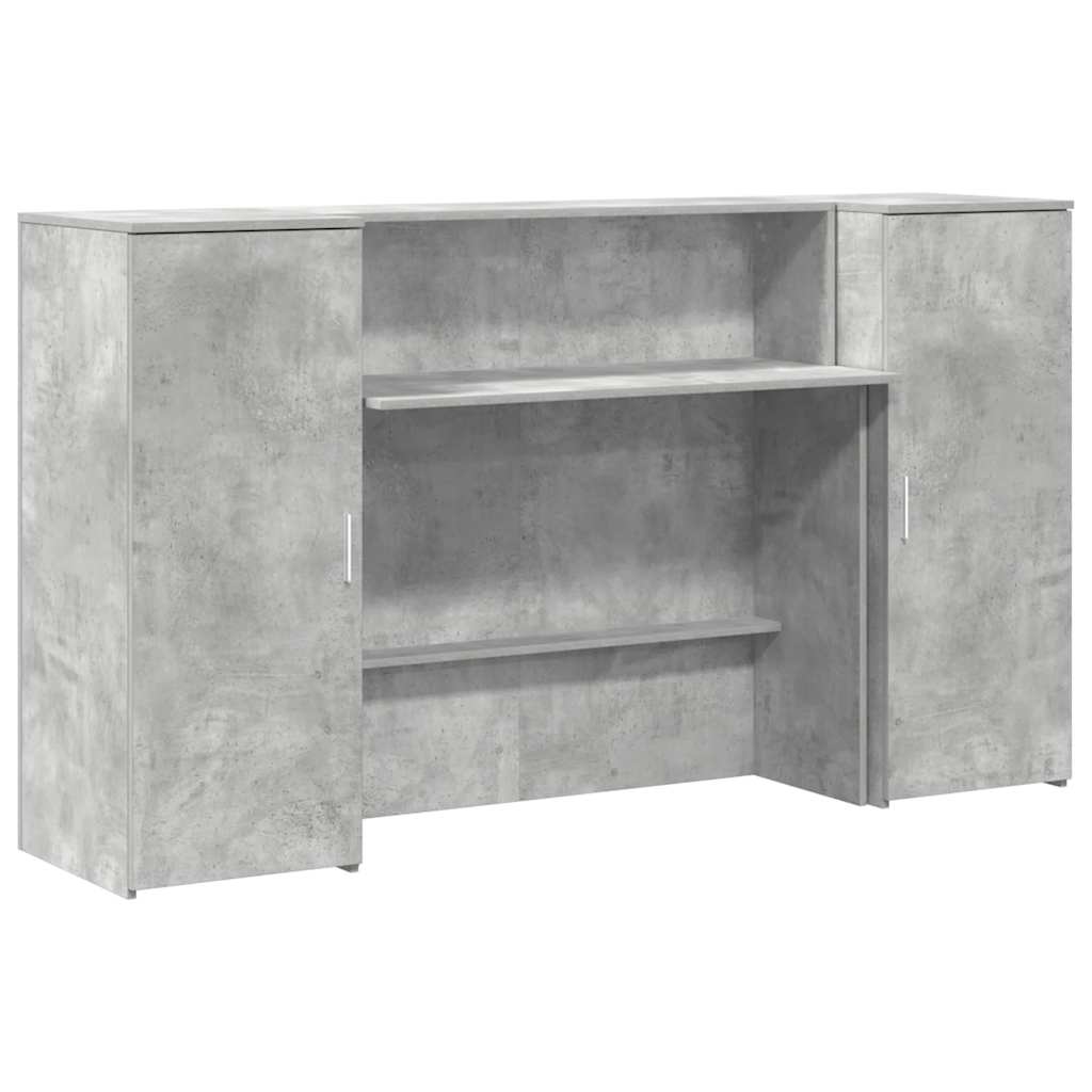 Reception Desk Concrete gray Engineered wood 70.9 in