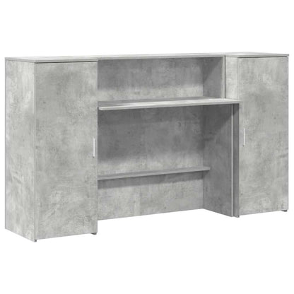 Reception Desk Concrete gray Engineered wood 70.9 in