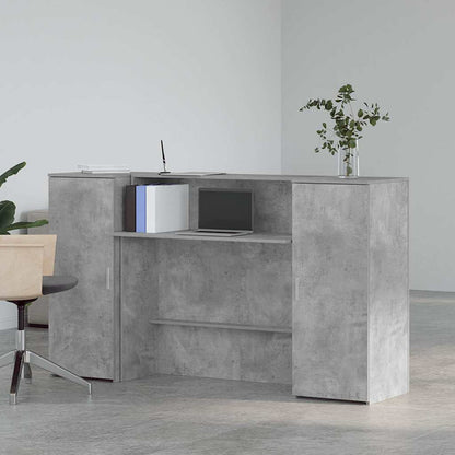 Reception Desk Concrete gray Engineered wood 70.9 in