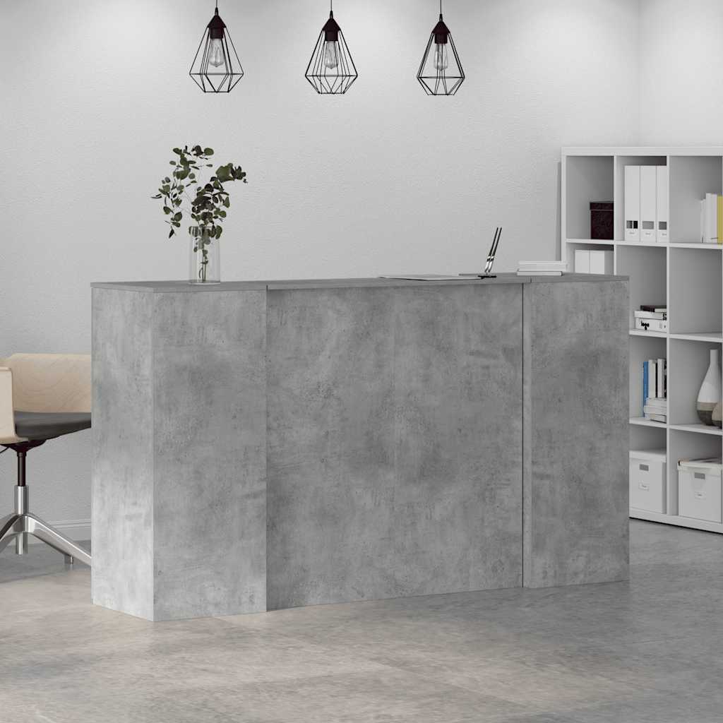 Reception Desk Concrete gray Engineered wood 70.9 in