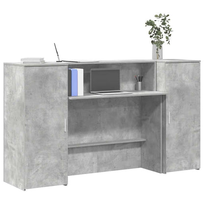 Reception Desk Concrete gray Engineered wood 70.9 in