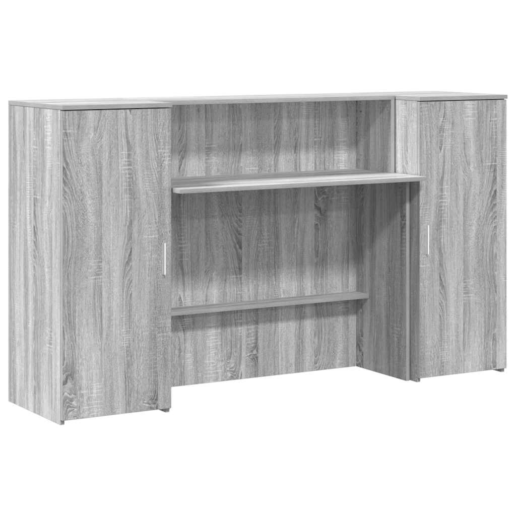 Reception Desk Grey sonoma Engineered wood 70.9 x 19.7 x 40.7 in.