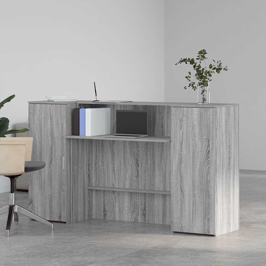 Reception Desk Grey sonoma Engineered wood 70.9 x 19.7 x 40.7 in.
