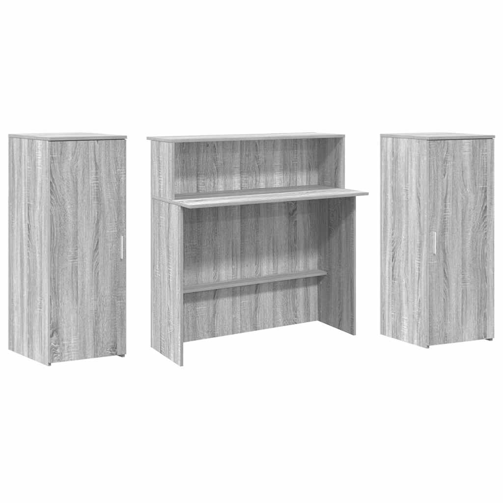 Reception Desk Grey sonoma Engineered wood 70.9 x 19.7 x 40.7 in.
