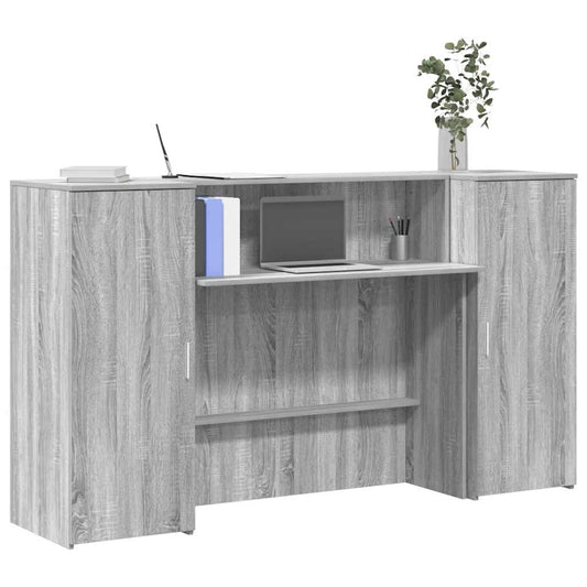 Reception Desk Grey sonoma Engineered wood 70.9 x 19.7 x 40.7 in.