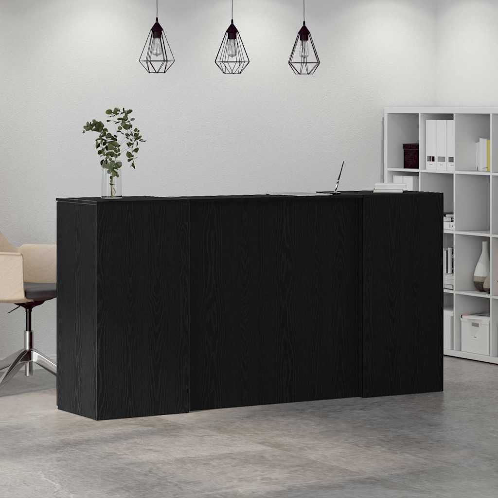 Reception Desk Black Oak 78.7x19.7x40.7" Engineered Wood