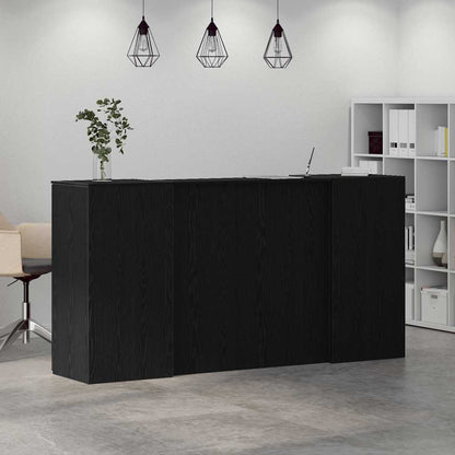 Reception Desk Black Oak 78.7x19.7x40.7" Engineered Wood