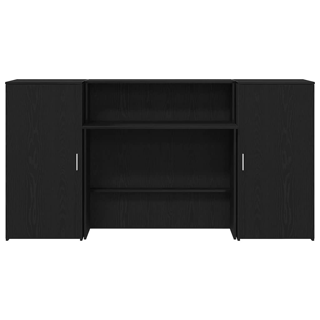 Reception Desk Black Oak 78.7x19.7x40.7" Engineered Wood