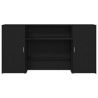 Reception Desk Black Oak 78.7x19.7x40.7" Engineered Wood