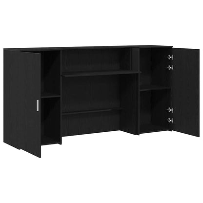 Reception Desk Black Oak 78.7x19.7x40.7" Engineered Wood