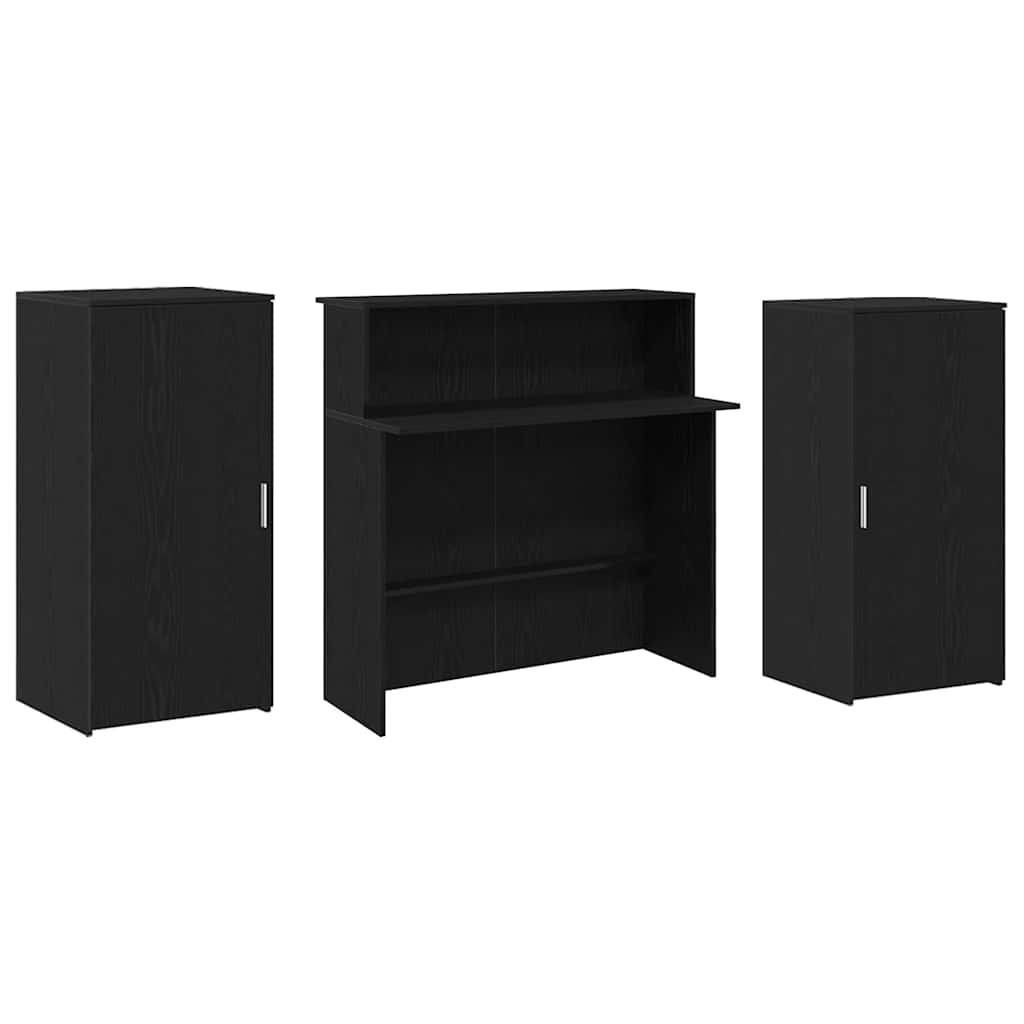 Reception Desk Black Oak 78.7x19.7x40.7" Engineered Wood